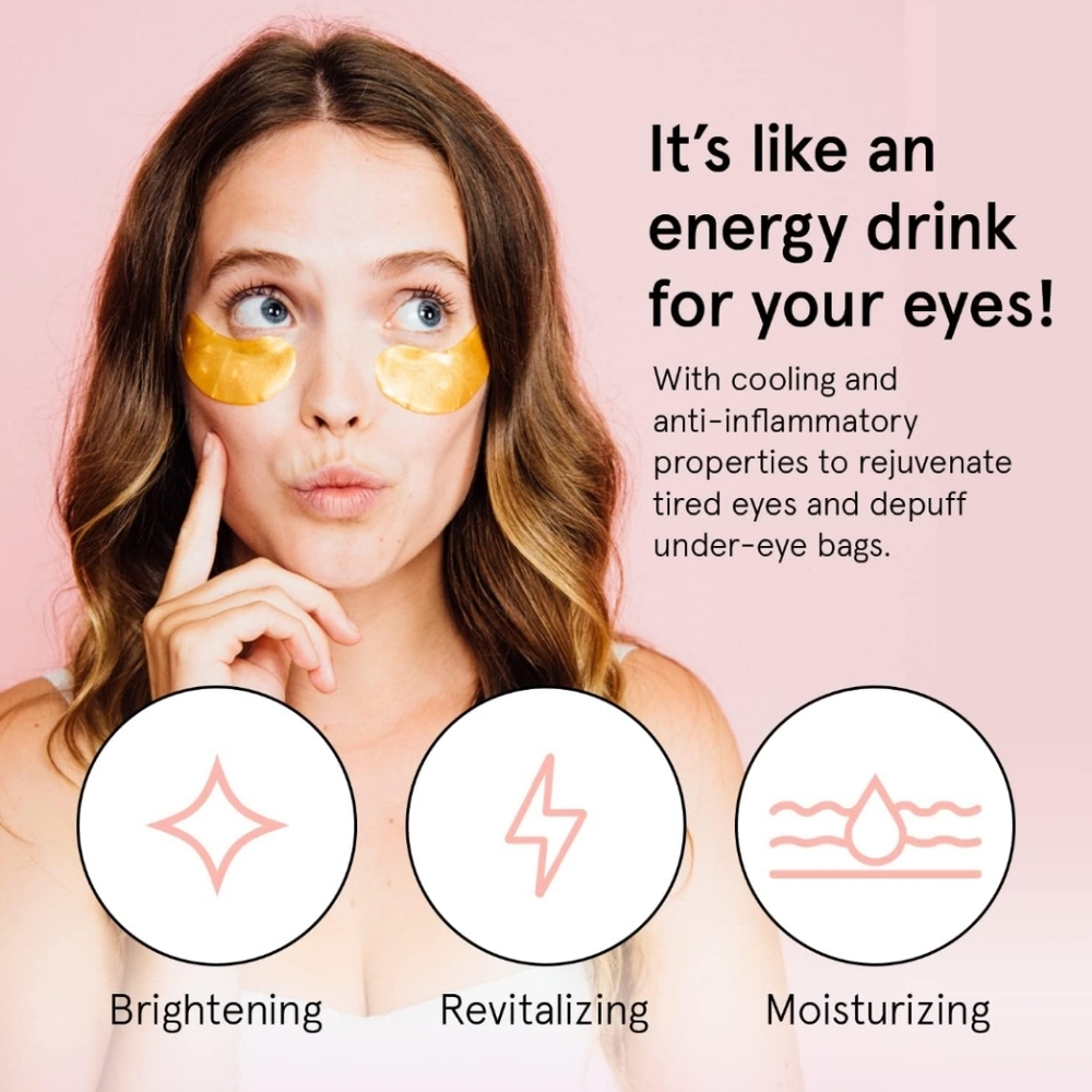GRACE & STELLA Gold Eye Masks - Picture 4 of 9
